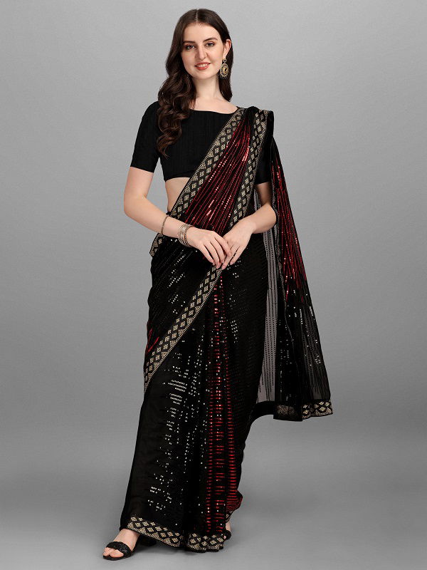 Pyramid 01 Trending Stylish Fancy Wear Georgette Saree Collection